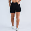 Black Ribbed Contoured High Rise Spandex Short - 5" - Go Go