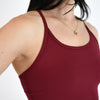 Deep Red Full Length Workout Tank - Switch Up