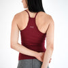 Deep Red Full Length Workout Tank - Switch Up