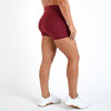 Deep Red No Front Seam High Rise Spandex Shorts
