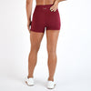 Deep Red No Front Seam High Rise Spandex Shorts