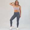 Gray Black Ribbed Legging 7/8 25" - El Toro