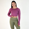 Heather Violet Women's Long Sleeve Shirt - Cropped - Foundation