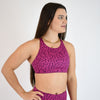 Fuchsia Red Leopard Sports Bra - Jourdaine