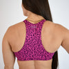 Fuchsia Red Leopard Sports Bra - Jourdaine