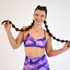 Glitter Clouds Athletic Sports Bra - Reinette by FLEO