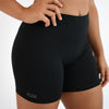 Black Curved High Rise Spandex Short - 5" - Go Go