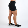 Black Curved High Rise Spandex Short - 5" - Go Go