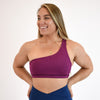 Heather Fuchsia One Shoulder Sports Bra - Sylvie