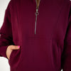 Maroon Fleece Half Zip