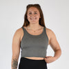 Low Back Crop Tank - Black Heather Breeze