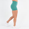 Heather Emerald High Rise Spandex Shorts