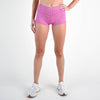 Heather Fuchsia Geo Athletic Shorts, Mid Rise Shorts in Original by FLEO