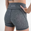 Heather Gray High Rise Spandex Shorts