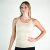 Heather Sand Leopard Full Length Workout Tank - Switch Up