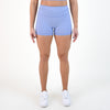 Heather Zen Blue No Front Seam High Rise Spandex Shorts