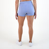 Heather Zen Blue No Front Seam High Rise Spandex Shorts