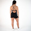 Women's Singlet in Black for Powerlifting and Olympic Lifting