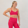 Heather Neon Punch Leopard Athletic Sports Bra - Reinette by FLEO