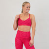 Heather Neon Punch Leopard Athletic Sports Bra - Reinette by FLEO