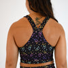 Moon Holographic High Neck V Back Crop Tank