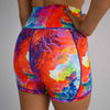 Hot Floral High Rise Spandex Shorts