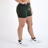 Hunter Green No Front Seam High Rise Spandex Shorts