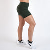 Hunter Green No Front Seam High Rise Spandex Shorts