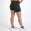 Hunter Green No Front Seam High Rise Spandex Shorts