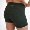 Hunter Green No Front Seam High Rise Spandex Shorts