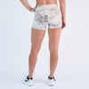 Ivory Dream Mid Rise Contour Training Shorts For Women