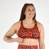 Leopard Scoop Neck Sports Bra - Isla