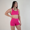 Pink Cabaret Scoop Neck Sports Bra - Isla