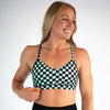 Mint Check Athletic Sports Bra - Reinette by FLEO