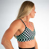 Mint Check Athletic Sports Bra - Reinette by FLEO