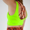 Neon Green Wrap Crop Tank