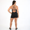 Women's Singlet in Black for Powerlifting and Olympic Lifting