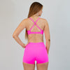 X Back Sports Bra - Neon Pink - Chloe