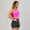 Neon Pink Switch Up Crop Tank - Fitted