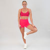 Neon Punch No Front Seam High Rise Spandex Shorts