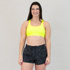 Neon Yellow Scoop Neck Athletic Sports Bra - Isla 