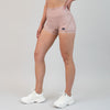 Neutral Gingham Mid Rise Contour Training Shorts For Women