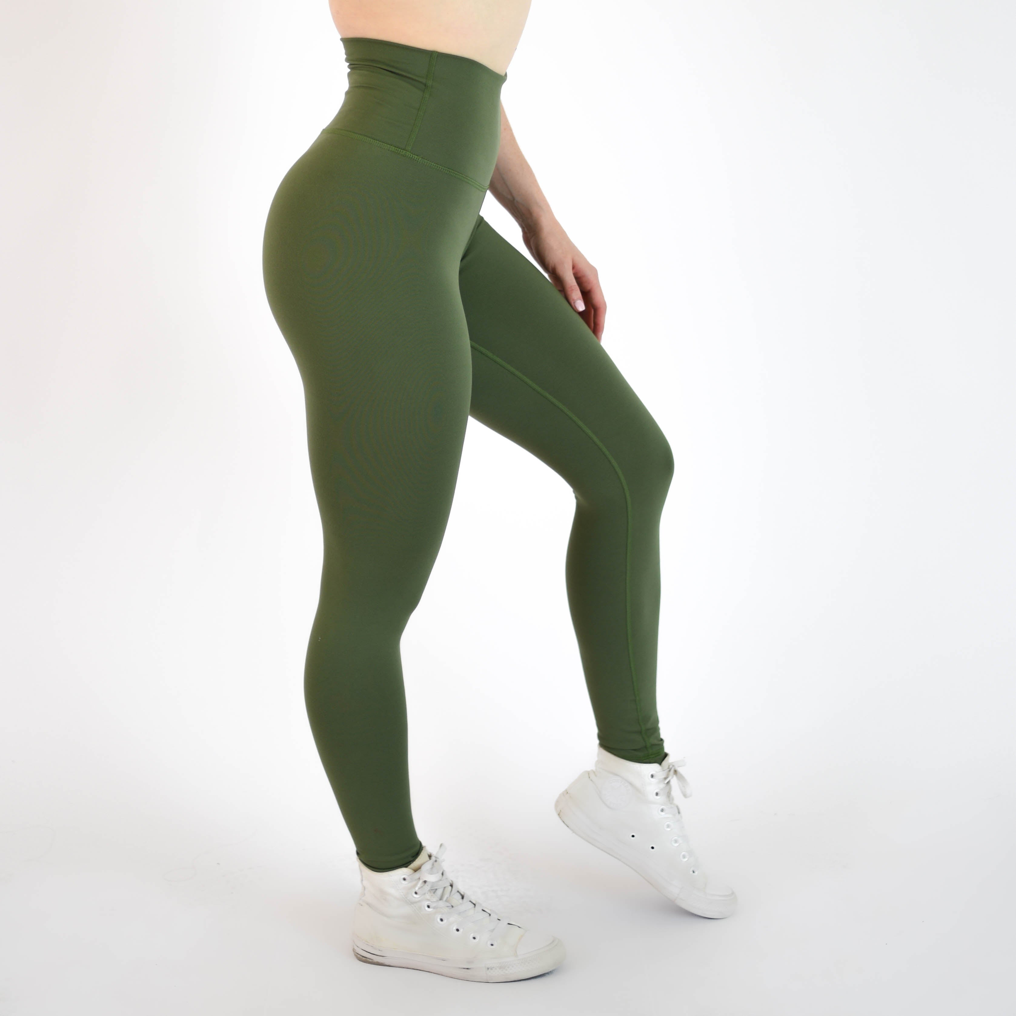 Bronze Green Super High Leggings - Bounce Fabric