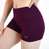 Plum Mid Rise Contour Training Shorts For Women