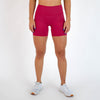 Lipstick Red No Front Seam High Rise Spandex Shorts