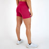 Lipstick Red No Front Seam High Rise Spandex Shorts