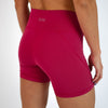 Lipstick Red No Front Seam High Rise Spandex Shorts