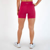 Lipstick Red No Front Seam High Rise Spandex Shorts