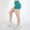 Heather Emerald Mid Rise Contour Training Shorts For Women
