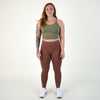 Heather Nutmeg No Front Seam Legging 7/8 25" - Charge